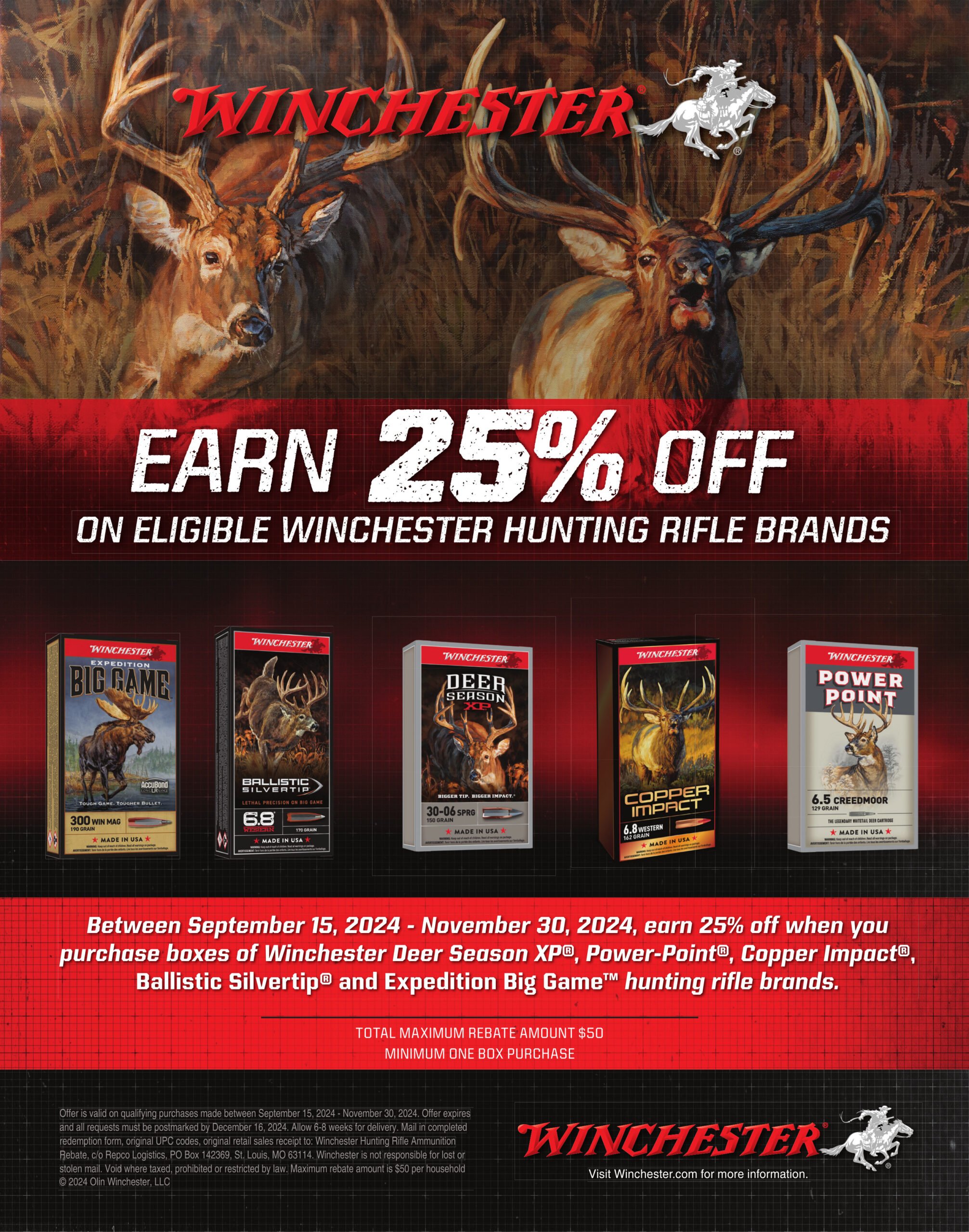 2024 Winchester Rifle Ammo Rebate