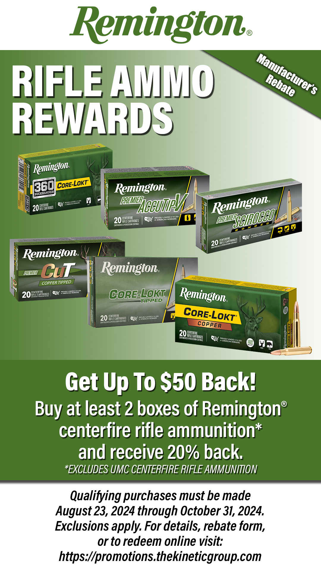 Remington Rifle Ammo Rewards 2024