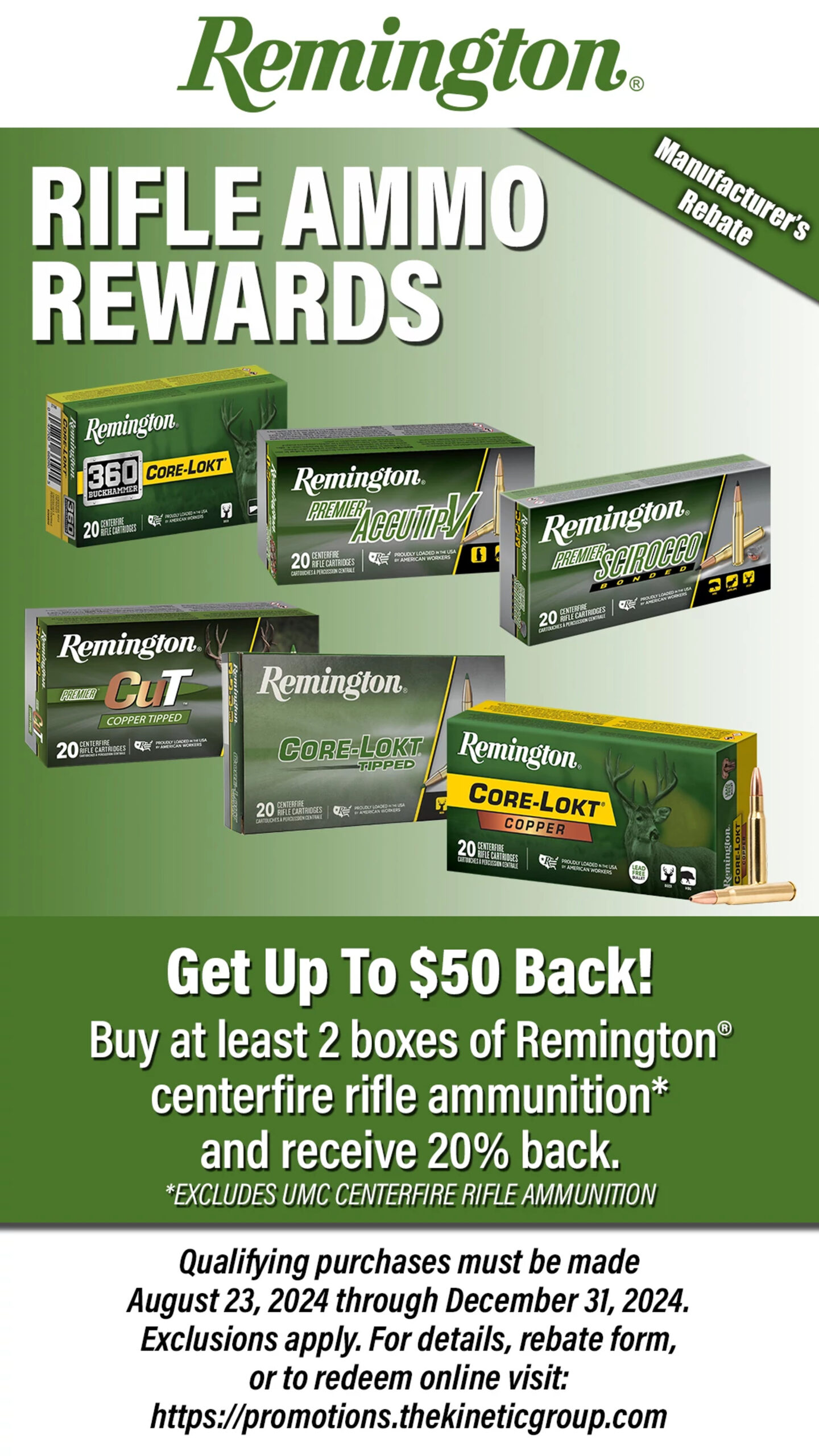 2024 Winchester Rifle Ammo Rebate